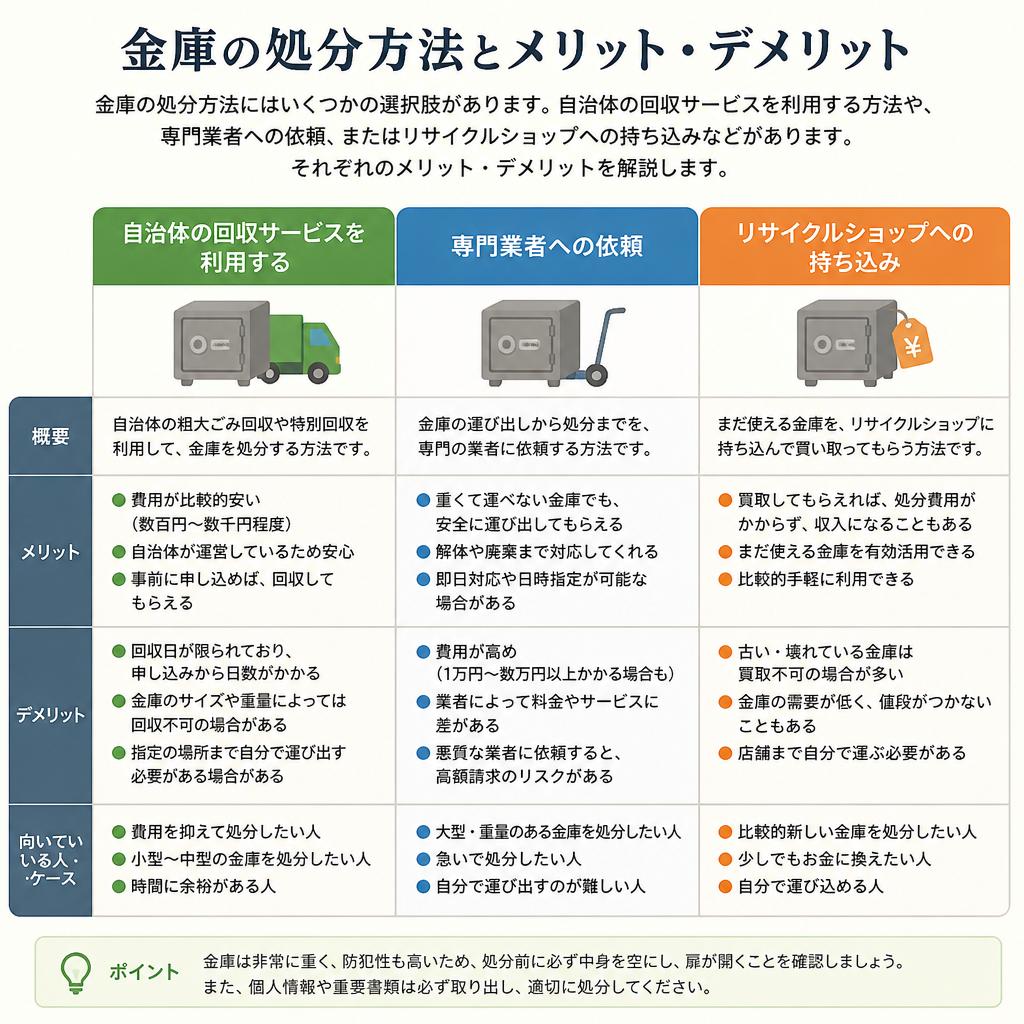 金庫の具体的な処分方法