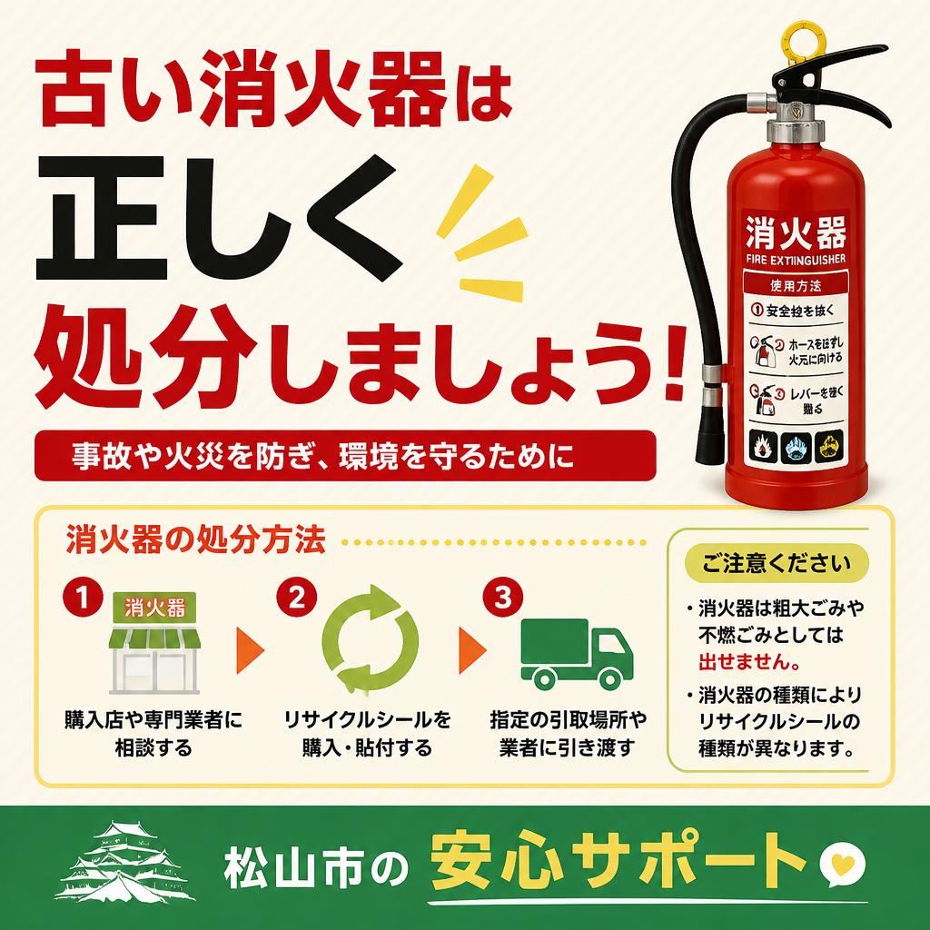 古い消火器処分方法｜松山市|リサイクル窓口｜片づけGOGO
