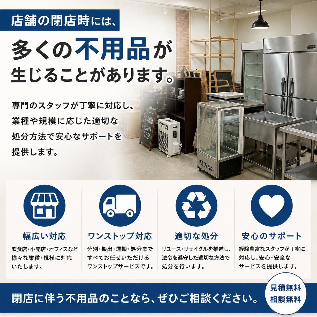 店舗閉店の際の不用品処分