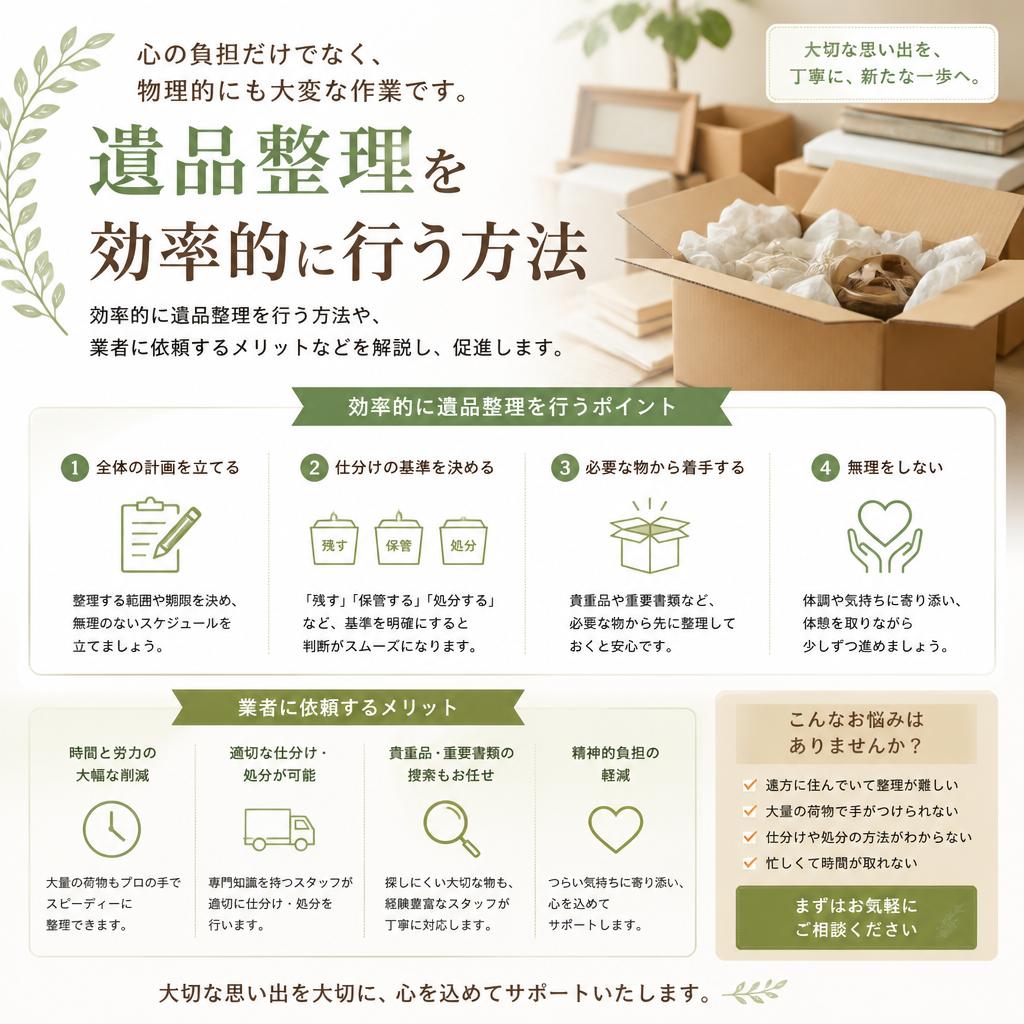 効率的な遺品整理のすすめ