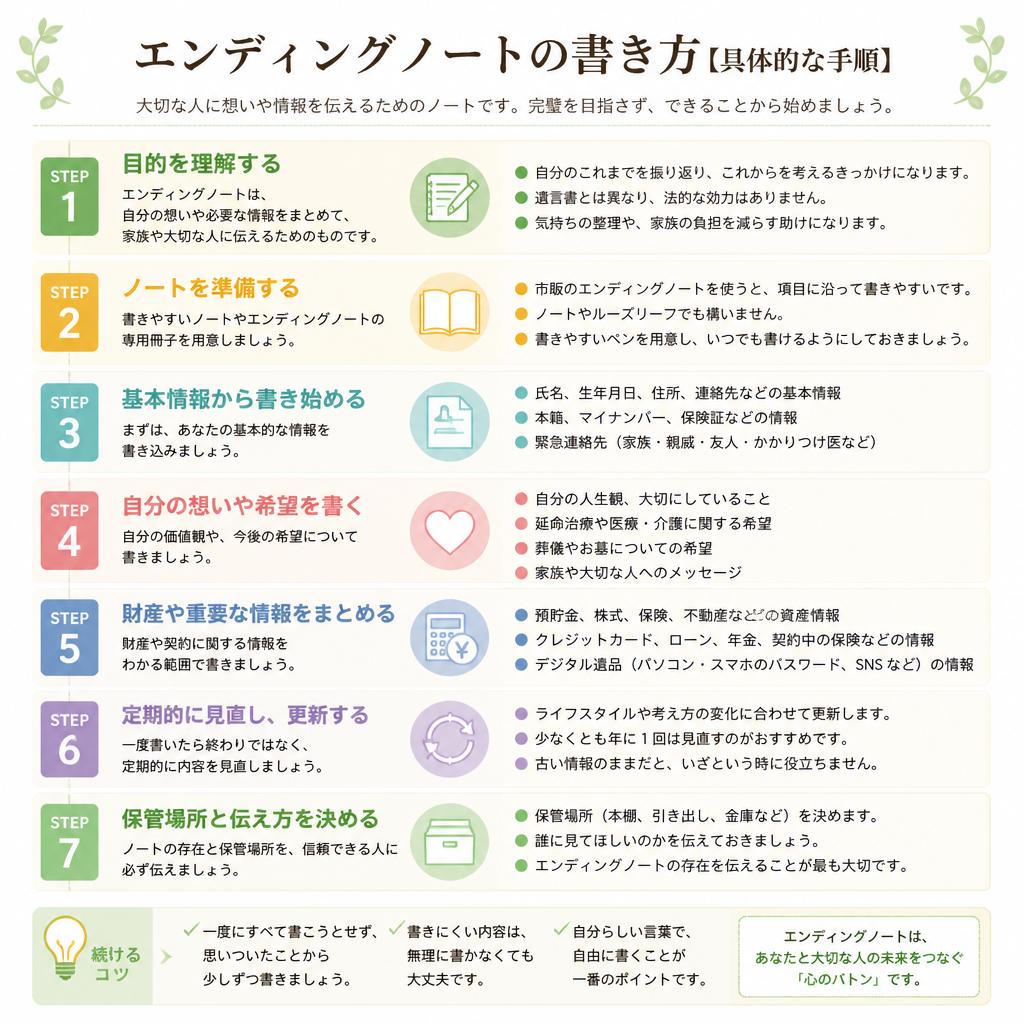 実際の書き方:ステップバイステップガイド