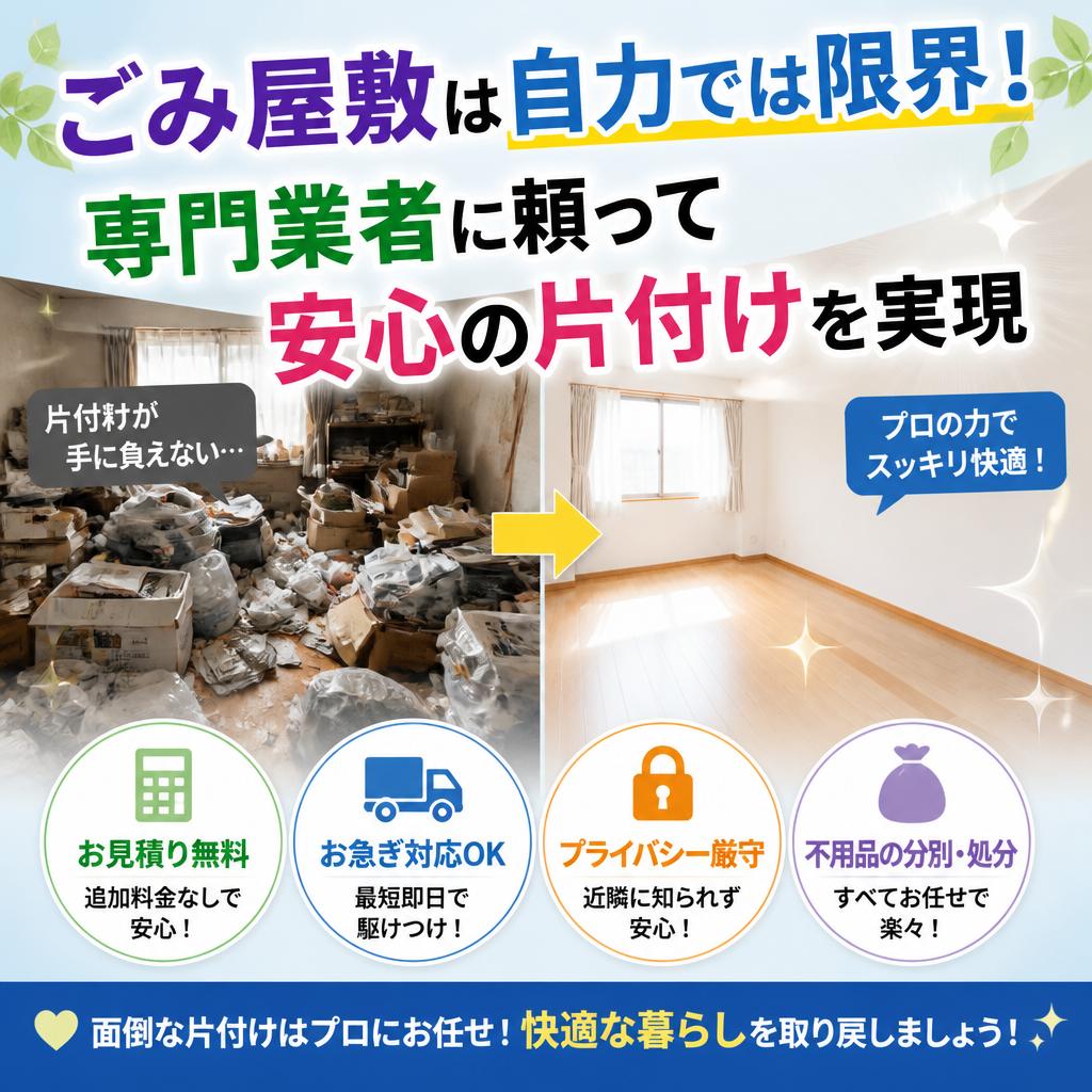 ごみ屋敷は自力では限界！専門業者に頼って安心の片付けを実現