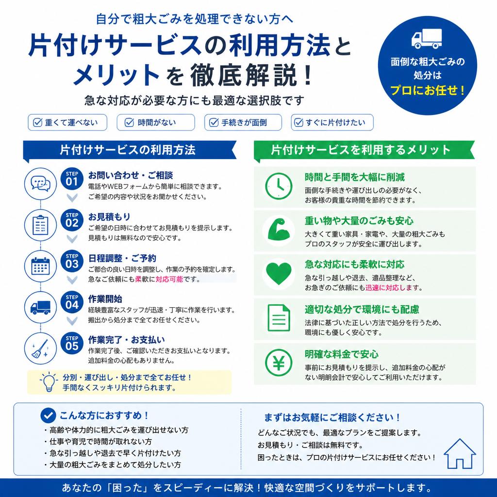 自分で処理できない場合の便利なサービス
