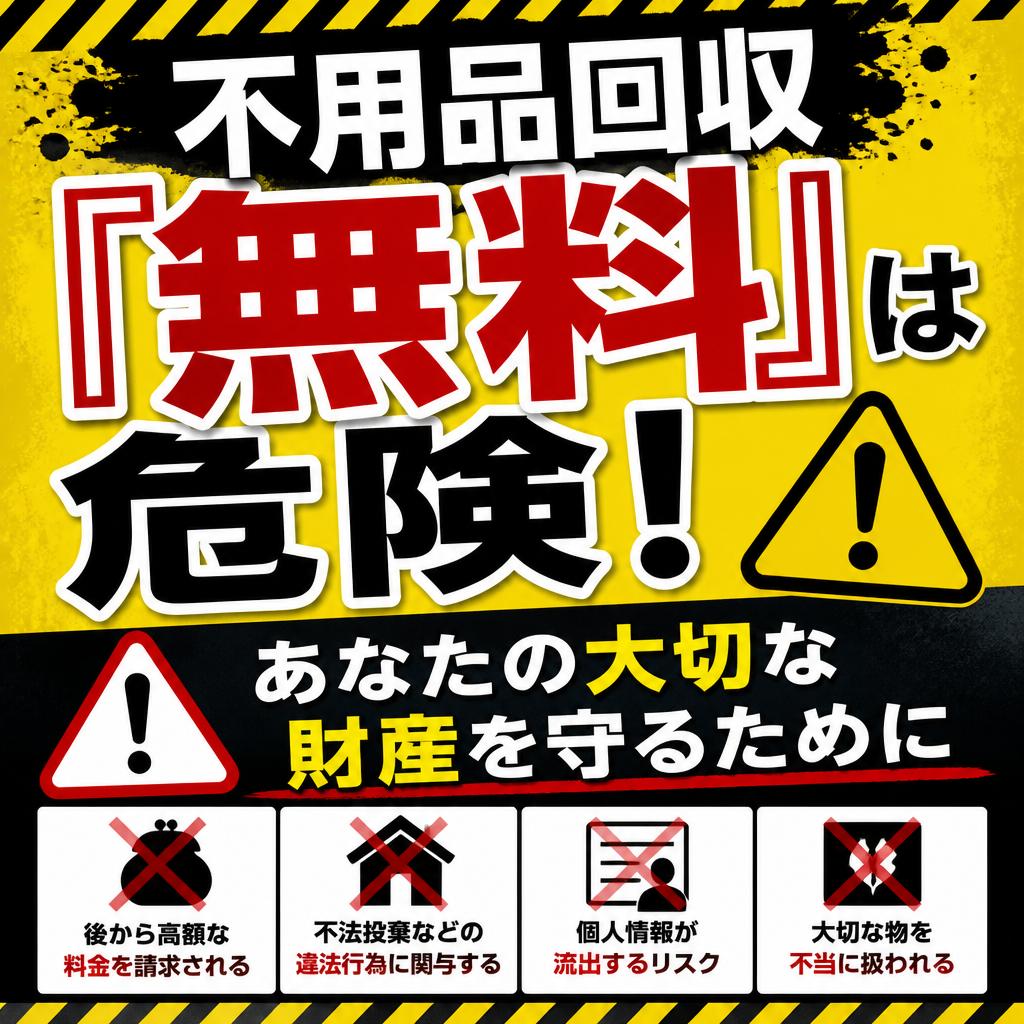 【要注意】不用品回収の『無料』は危険？悪徳業者の手口と見分け方